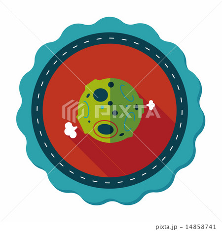 Space planet flat icon with long shadow,eps10 Space planet flat icon with long shadow,eps10 14858741