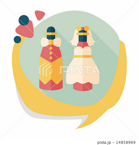 wedding couple flat icon with long shadow,eps10 wedding couple flat icon with long shadow,eps10 14858969