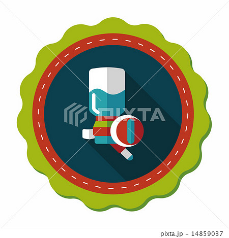 Pet water drinking flat icon with long shadow, eps10 14859037