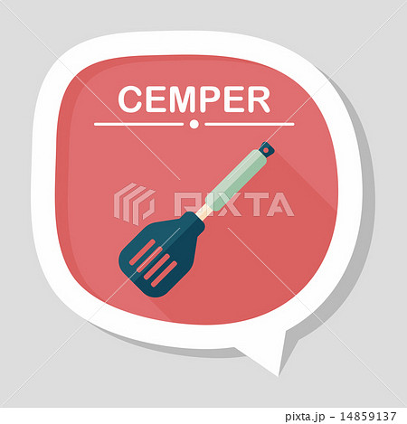 kitchenware spatula flat icon with long shadow,eps10 14859137