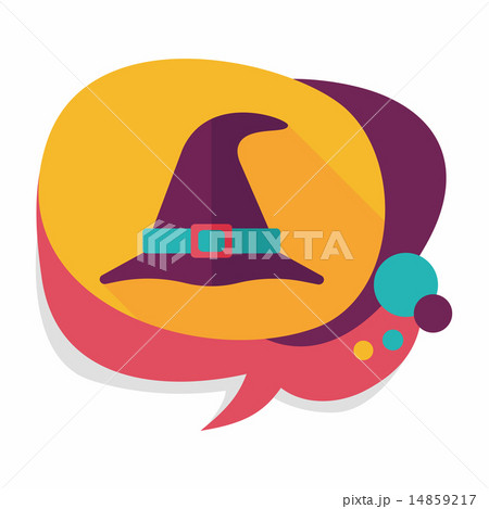 witch hat flat icon with long shadow,eps10 14859217