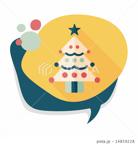 Christmas tree flat icon with long shadow, eps10 Christmas tree flat icon with long shadow, eps10 14859228