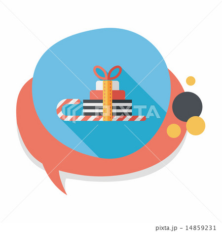 Christmas sleigh gift basket flat icon with long shadow,eps10 Christmas sleigh gift basket flat icon with long shadow,eps10 14859231