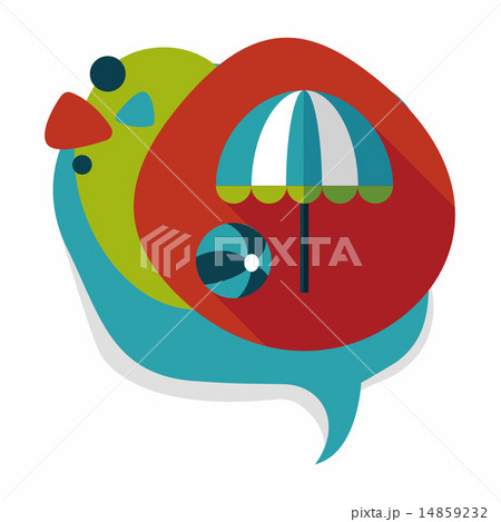 beach umbrella with ball flat icon with long shadow,eps10 beach umbrella with ball flat icon with long shadow,eps10 14859232