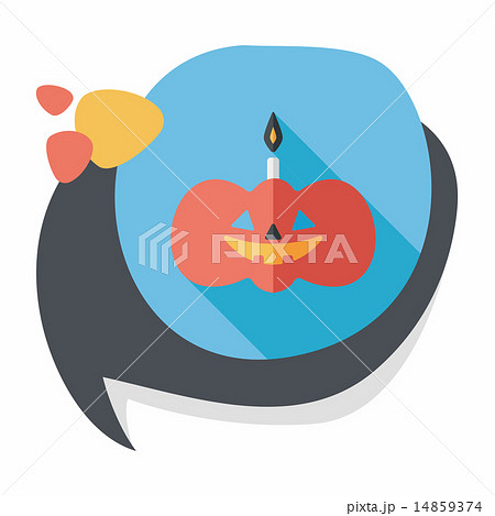 pumpkin candle flat icon with long shadow,eps10 pumpkin candle flat icon with long shadow,eps10 14859374