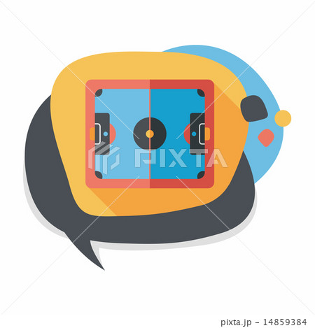 baketball court flat icon with long shadow,eps10 14859384