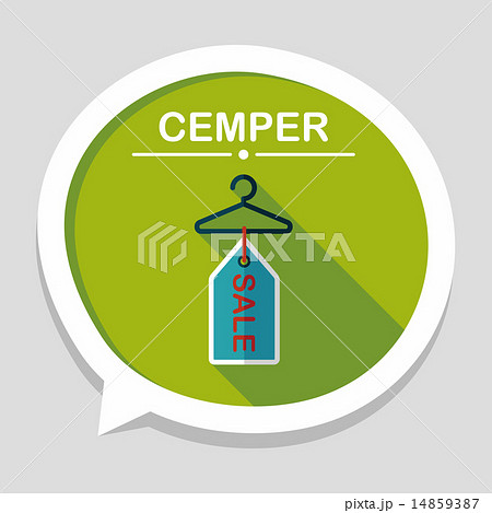 shopping clothes hanger flat icon with long shadow,eps10 14859387