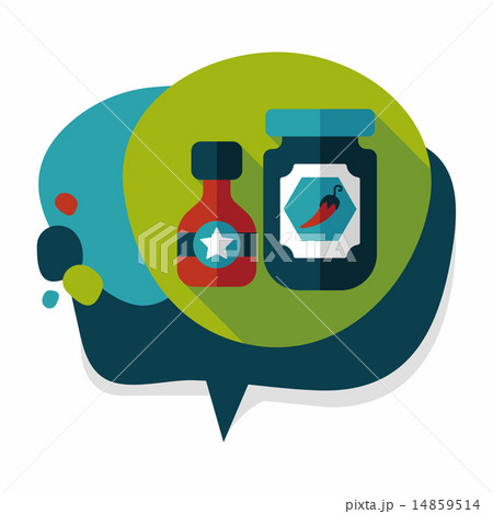 kitchenware hot sauce flat icon with long shadow,eps10 14859514