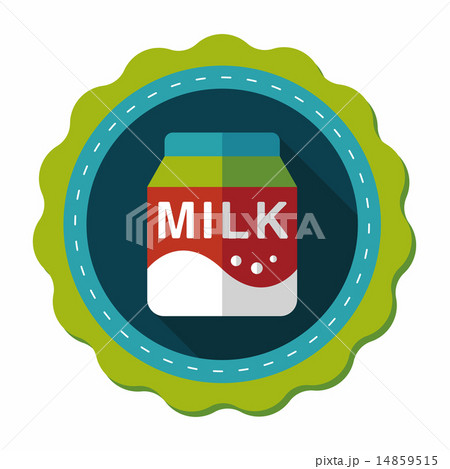 milk package flat icon with long shadow,eps10 14859515
