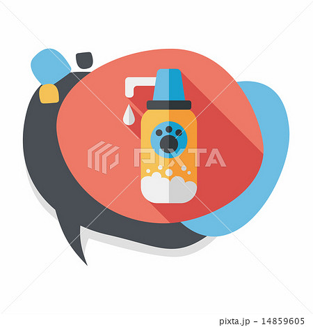 Pet shampoo flat icon with long shadow,eps10 14859605