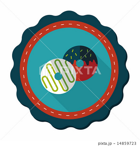 Donut flat icon with long shadow,eps10 Donut flat icon with long shadow,eps10 14859723