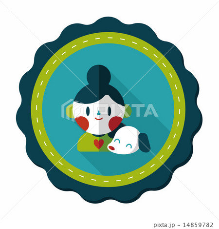 Pet dog and girl friendship flat icon with long shadow,eps10 Pet dog and girl friendship flat icon with long shadow,eps10 14859782