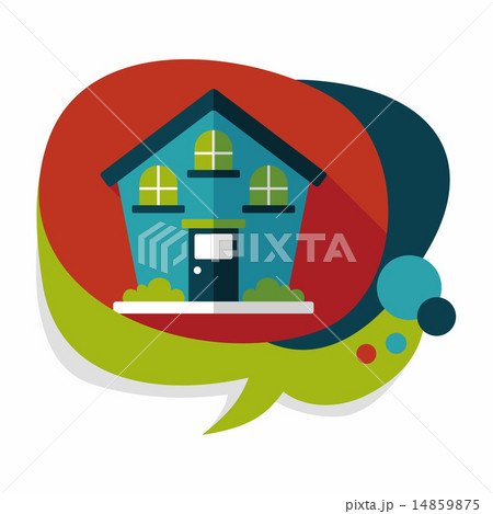 Building flat icon with long shadow,eps10 14859875