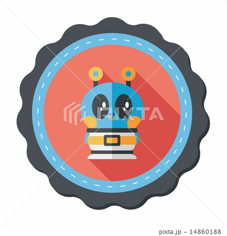 Space alien flat icon with long shadow,eps10 Space alien flat icon with long shadow,eps10 14860188