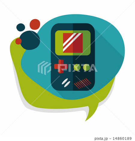 Handheld game flat icon with long shadow,eps 10 Handheld game flat icon with long shadow,eps 10 14860189