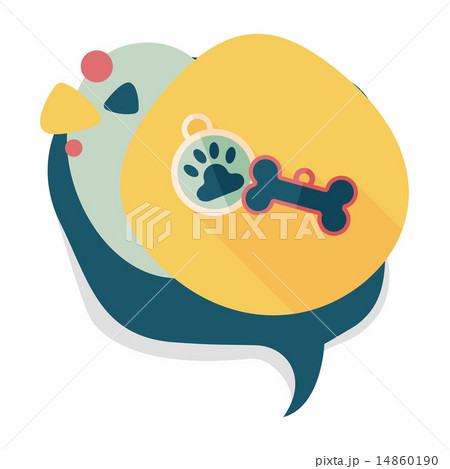 Pet tag flat icon with long shadow,eps10 Pet tag flat icon with long shadow,eps10 14860190