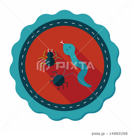 Reptiles flat icon with long shadow,eps10 14860266