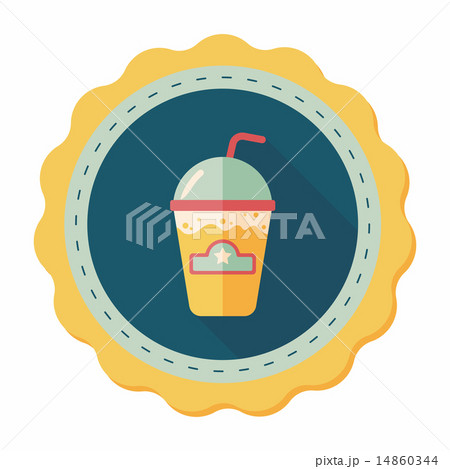 frappucino flat icon with long shadow,eps10 14860344