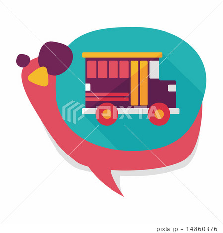 Transportation school bus flat icon with long shadow,eps10 14860376