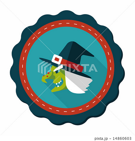 witch hat flat icon with long shadow,eps10 witch hat flat icon with long shadow,eps10 14860603