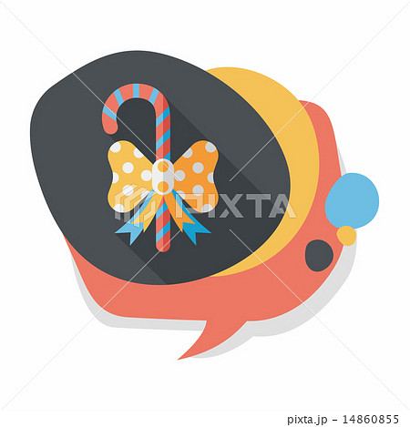 Christmas candy cane flat icon with long shadow,eps10 14860855