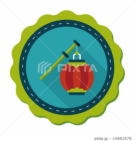 Chinese New Year flat icon with long shadow,eps10, Chinese decor 14861076