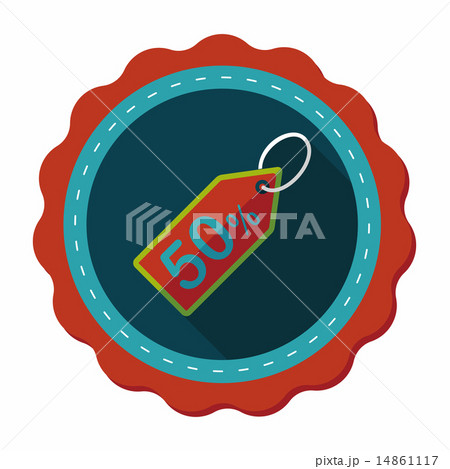 shopping sale price tag flat icon with long shadow,eps10 14861117