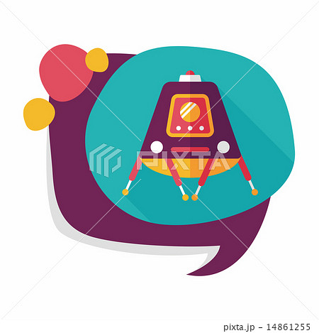 Space Rover flat icon with long shadow,eps10 14861255