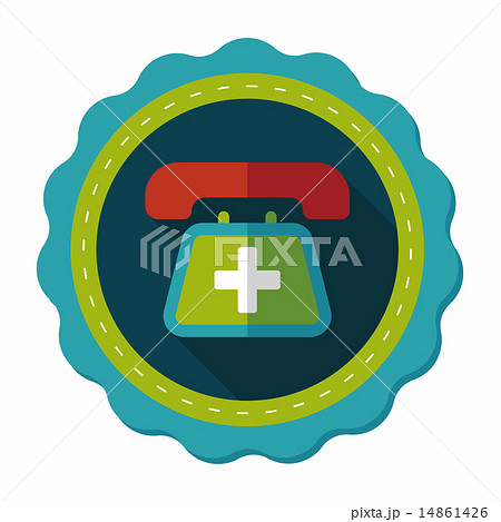 emergency call flat icon with long shadow,eps10 emergency call flat icon with long shadow,eps10 14861426