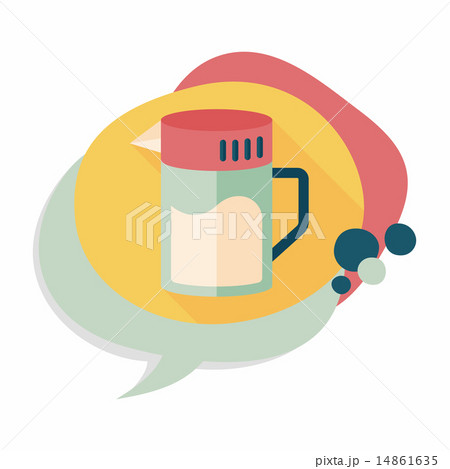 kitchenware tea pot flat icon with long shadow,eps10 kitchenware tea pot flat icon with long shadow,eps10 14861635