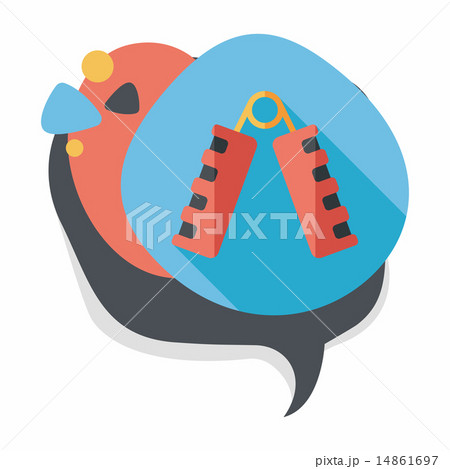 hand fitness equipment flat icon with long shadow,eps10 hand fitness equipment flat icon with long shadow,eps10 14861697