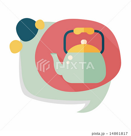 kitchenware tea pot flat icon with long shadow,eps10 kitchenware tea pot flat icon with long shadow,eps10 14861817