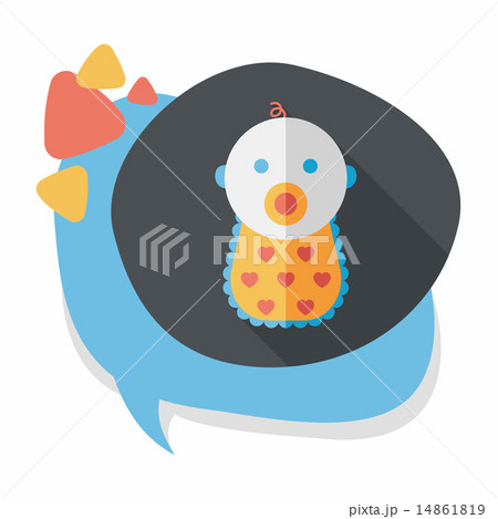 baby flat icon with long shadow,eps 10 14861819