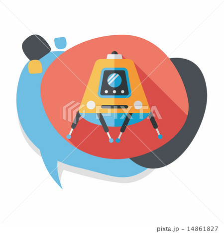 Space Rover flat icon with long shadow,eps10 14861827