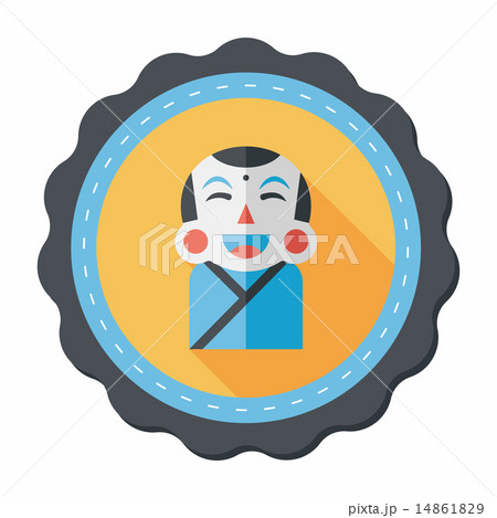 Chinese New Year flat icon with long shadow,eps10, Maitreya doll Chinese New Year flat icon with long shadow,eps10, Maitreya doll 14861829