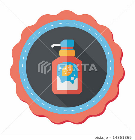 kitchenware dish soap flat icon with long shadow,eps10 kitchenware dish soap flat icon with long shadow,eps10 14861869
