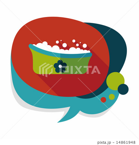 baby bath baby flat icon with long shadow,eps10 baby bath baby flat icon with long shadow,eps10 14861948