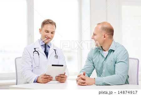 doctor with tablet pc and patient in hospital doctor with tablet pc and patient in hospital 14874917