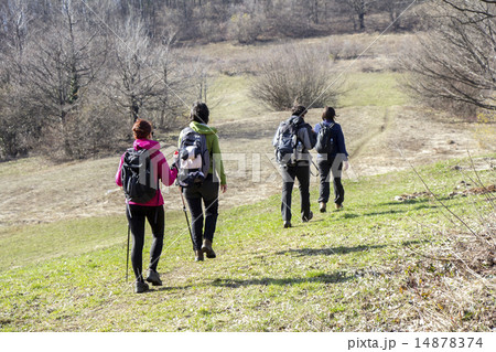 Hikers walking Hikers walking 14878374