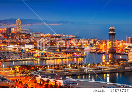 Barcelona in night. Spain Barcelona in night. Spain 14878737