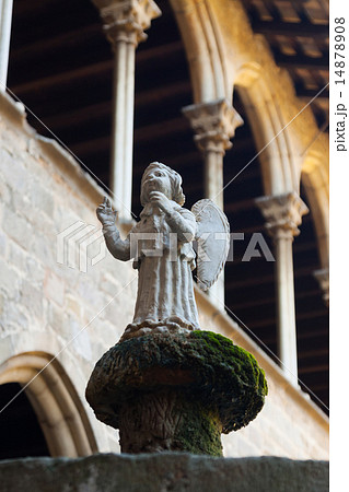 Angel statue at cloister of Pedralbes Monastery 14878908