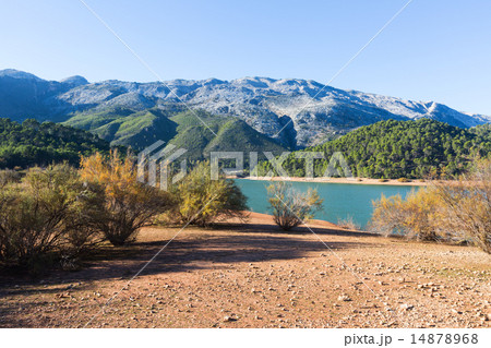 Mountains river with island 14878968