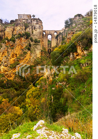 Bridge called the Puente Nuevo in Ronda. Spain 14879018