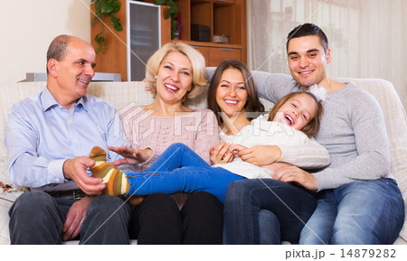 United family in living room United family in living room 14879282