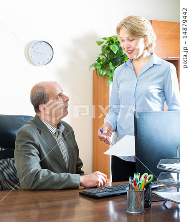 secretary near the chief 14879442