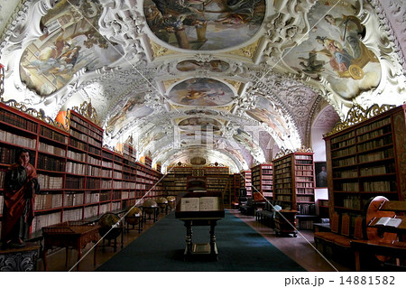 図書館、神学の間、チェコ、プラハのストラホフ修道院 図書館、神学の間、チェコ、プラハのストラホフ修道院 14881582
