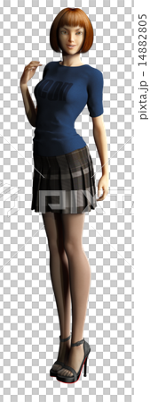 Female with perming model type 14882805