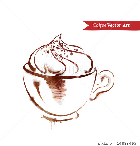 A cup of cappuccino. 14883495