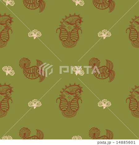 ethnic seamless pattern. Indian ornament, kaleidoscopic flora pattern, mandala. range ethnic seamless pattern. Indian ornament, kaleidoscopic flora pattern, mandala. range 14885601