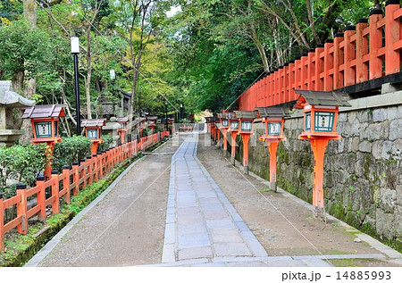 京都 八坂神社 参道の写真素材